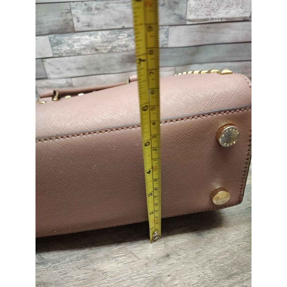 MICHAEL Michael Kors Selma Stud Medium Top Zip Leather Satchel Handbag Luggage - Picture 15 of 16